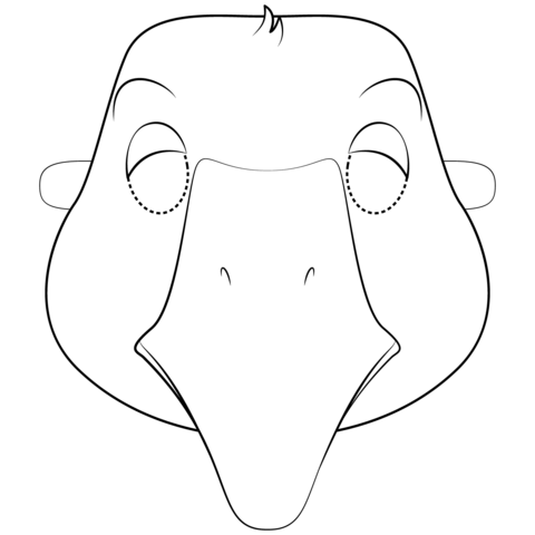 Goose Mask Coloring Page